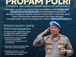 Propam Polri sampaikan terimakasih kepada masyarakat atas partisipasi dalam layanan pengaduan Digital