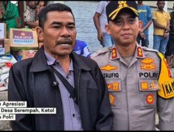 Kapolres Aceh Tengah sapa warga pengungsi di Kecamatan Ketol, Salurkan bantuan kemanusiaan